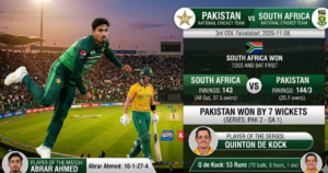 Pakistan vs South Africa 3rd ODI Scorecard: Pakistan Wins Series 2-1